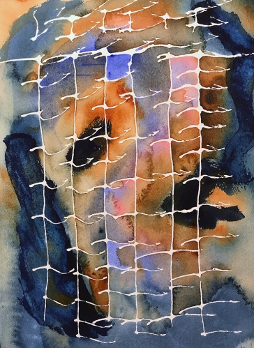 Watercolor: Abstract - Portrait with Net 061617