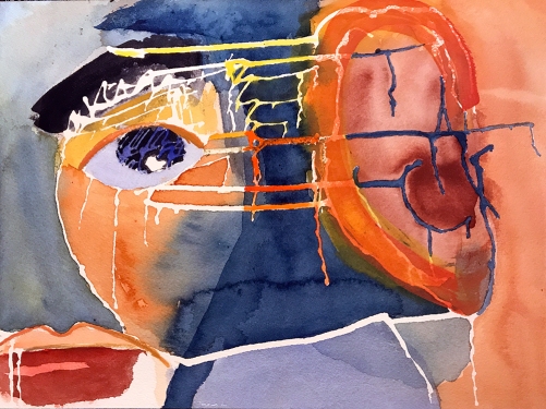 Watercolor: Abstract - Mike Portrait #4 062117