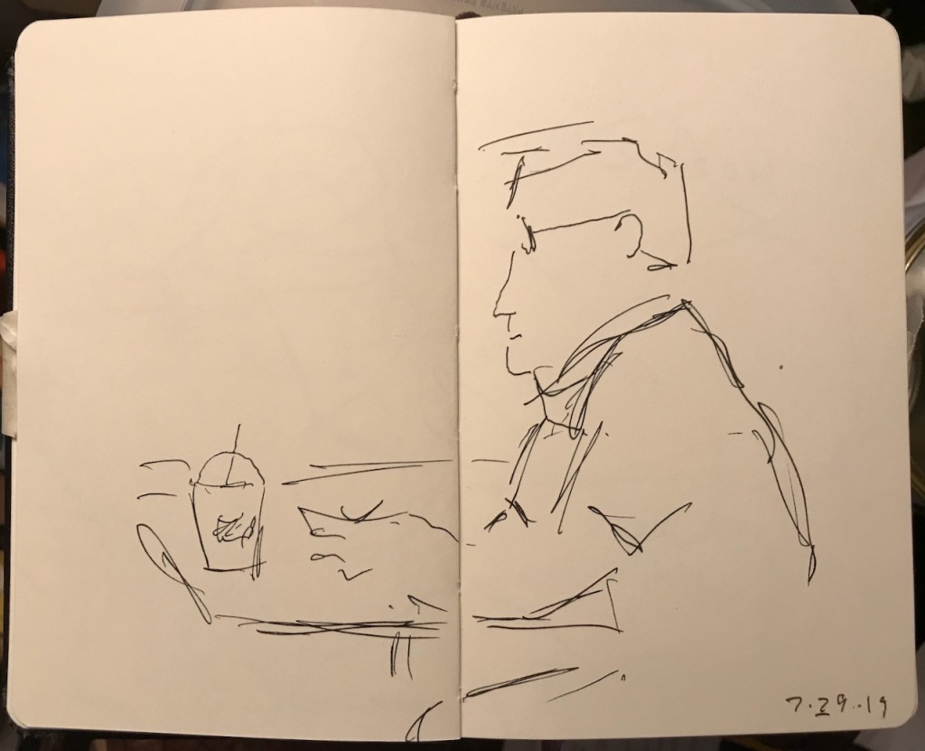 Sketch Book Series: Blind Drawing - Quietly Rehearsing for an Interview (2019)