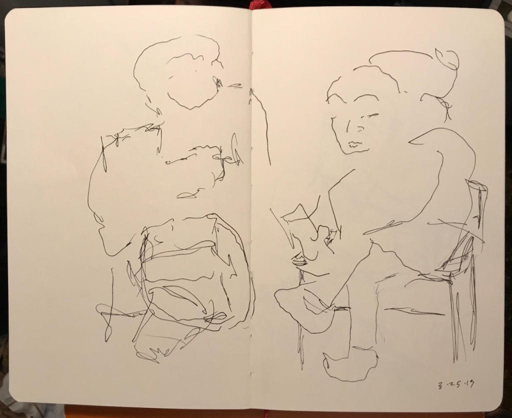 Sketch Book Series: Blind Drawing - Waiting (2019)