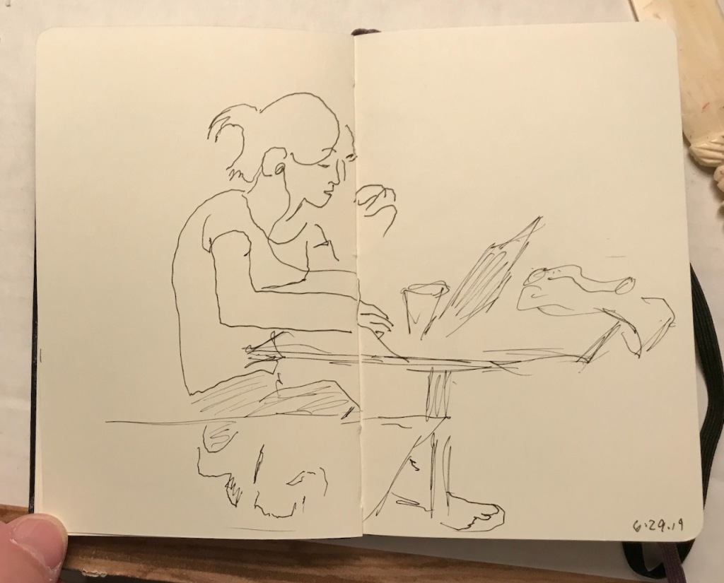 Sketch Book Series: Blind Drawing - Working Lunch (2019) 