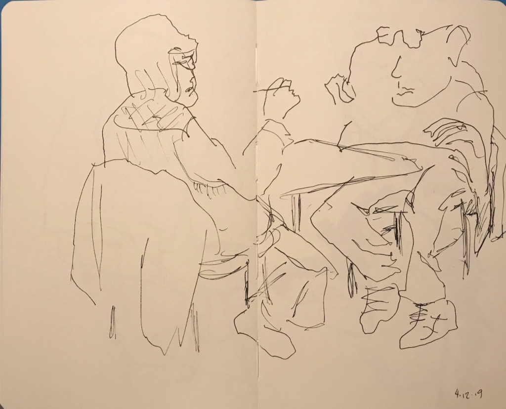 Sketch Book Series: Blind Drawing - Scared Man (2019) 